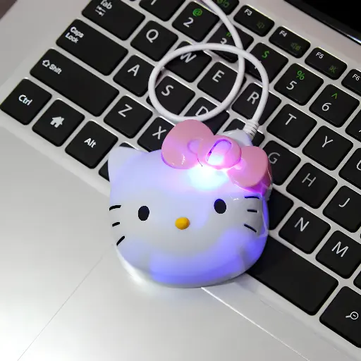 Mouse con Luz Hello Kitty
